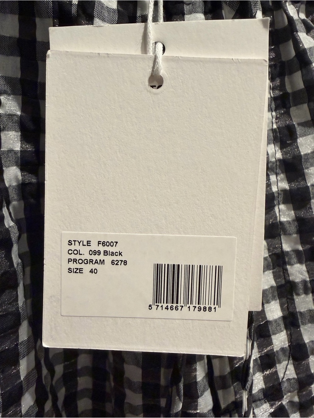Ganni Gingham Seersucker Shorts -Size 40 - Picture 11 of 11
